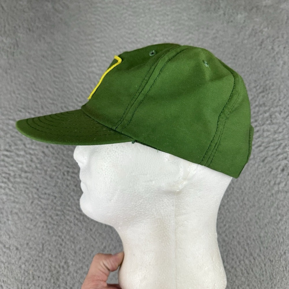 VINTAGE John Deere Patch Trucker Snapback Hat Green Louisville Mfg USA 1970s - Picture 4 of 9